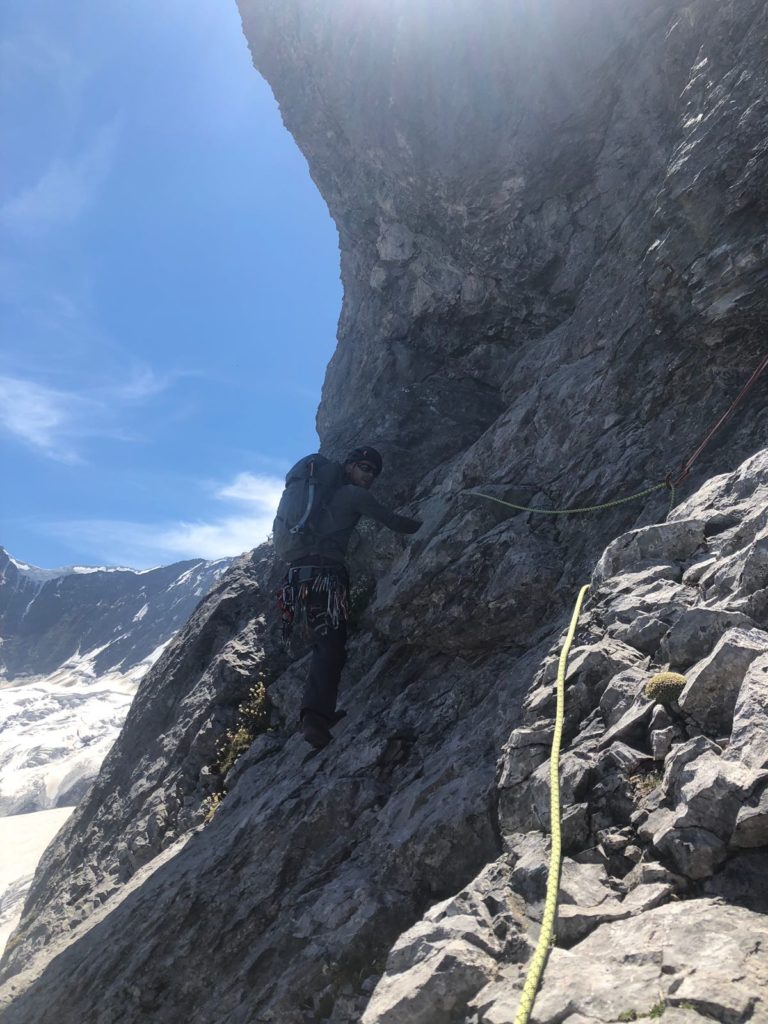 Letzte Kletterpassagen